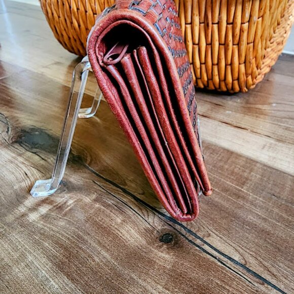 Talbots Woven Leather Wallet/Clutch - Picture 2 of 14